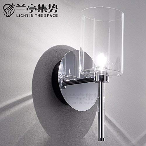 DYBLING Vintage Bedside Lamp American Minimalist Living Room Bedroom Cylindrical Glass Art Led Outdoor Indoor Wall Lights Lamp