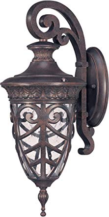 1 Light - Arm Down Small Wall Lantern - Seeded Glass