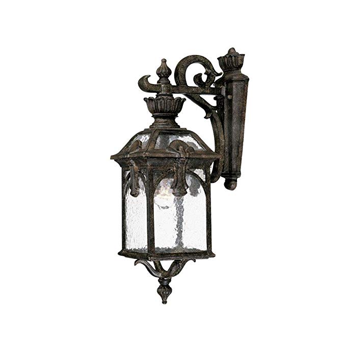 Acclaim 7102BC Belmont Collection 1-Light Wall Mount Outdoor Light Fixture, Black Coral