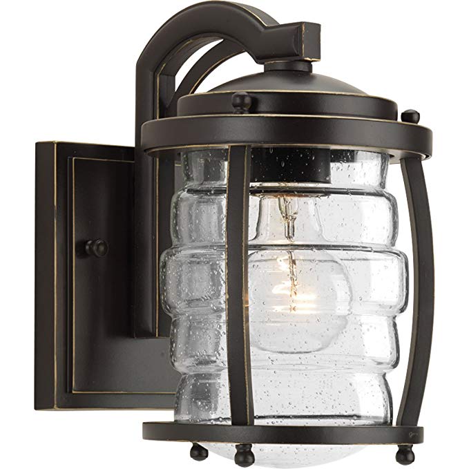 Progress Lighting P5614-108 Traditional/Casual 1-100W Med Wall Lantern, Oil Rubbed Bronze