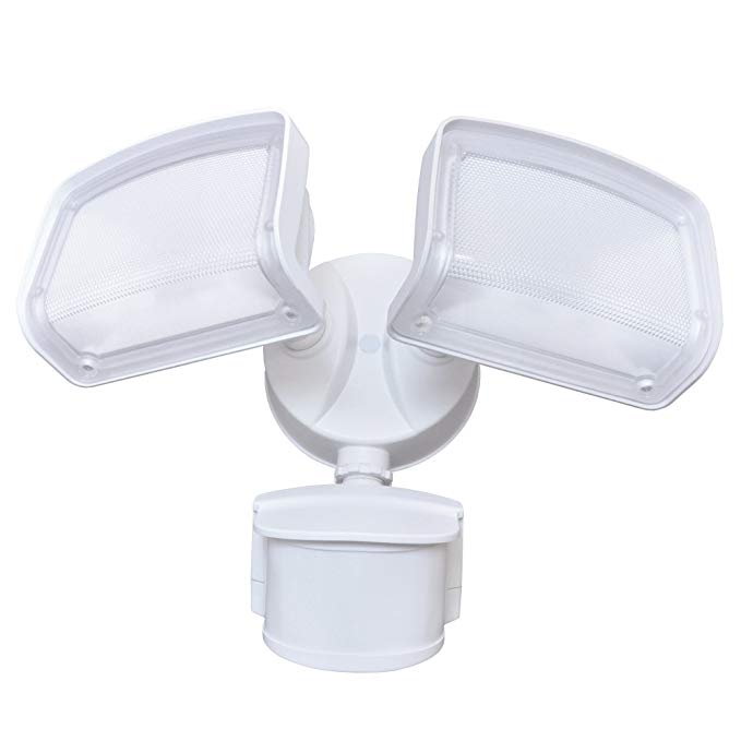 Good Earth Lighting Downfire Two Head Motion Creep Security Light - White