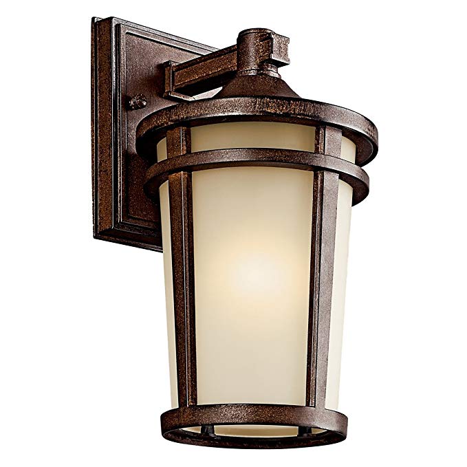 Kichler 49071BSTFL Atwood Outdoor Wall 1-Light Fluorescent, Brown Stone