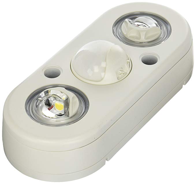 All-Pro REV21850MW Revolve LED Twin Head 180 Degree Motion Security Light, 2100 lm, White, 5000K