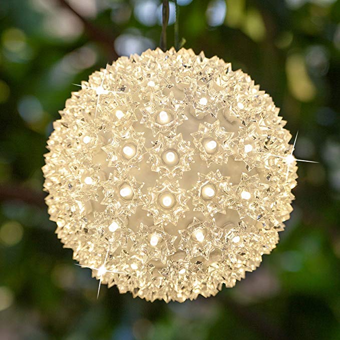 Wintergreen Lighting LED Starlight Sphere, LED Light Ball Sphere Light, Christmas Light Ball, Christmas Decoration (180 Twinkle Lights, 10