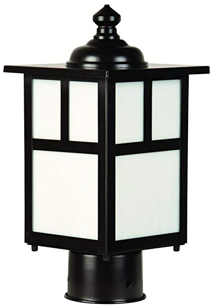 Craftmade Z1845-56 Post Mount Light with Frosted Glass Shades, Nickel Finish