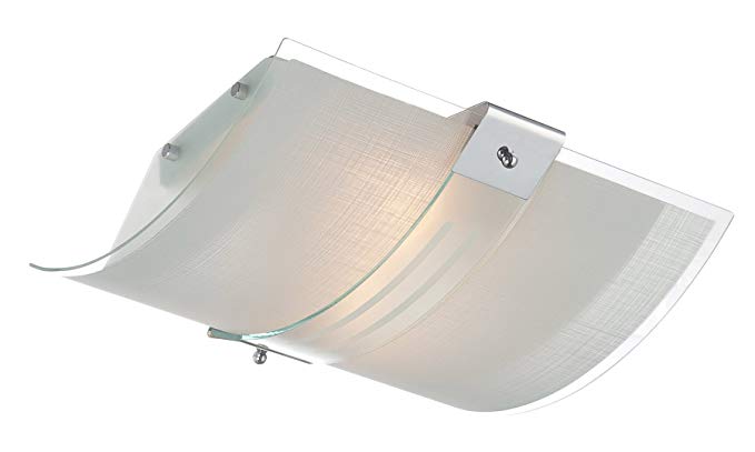 Lite Source LS-5430 Flush Mount with Frosted Glass Shades, Chrome Finish