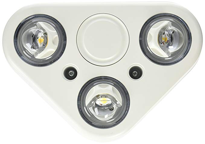 All-Pro REV335FW Revolve LED Triple Head Flood Light, 2400 lm, White, 3500K